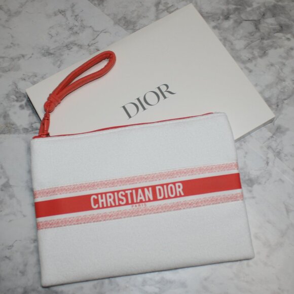 CHRISTIAN DIOR Pouch Makeup Cosmetic French Terry Black Friday Sale Special - Picture 1 of 1